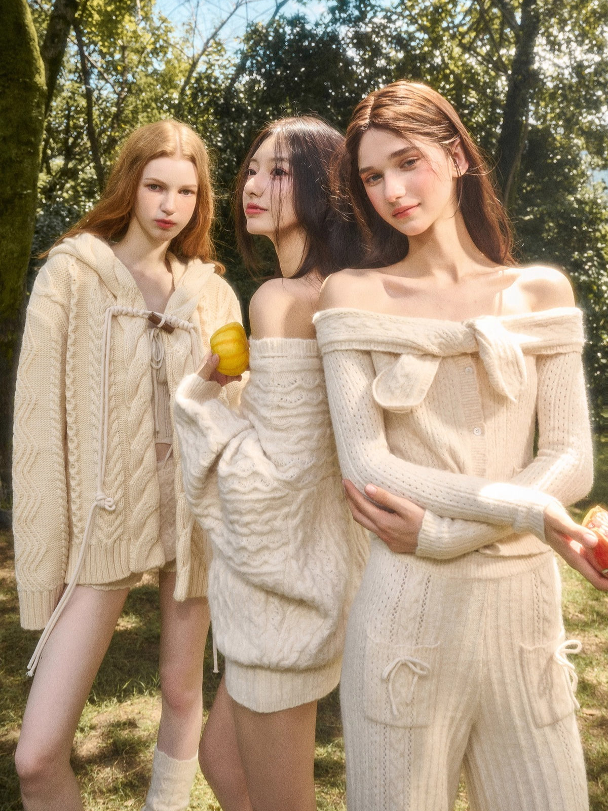 Snow Yarn Wool Chunky Knit Cardigan