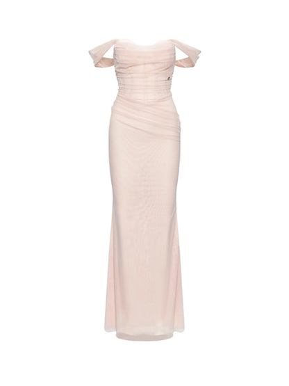 Ariel One-shoulder Pleated &amp; Gradient-dyed Dress - CHINASQUAD