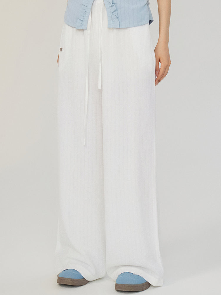Cool and Drapey Ice Silk Wide-Leg Pants - CHINASQUAD