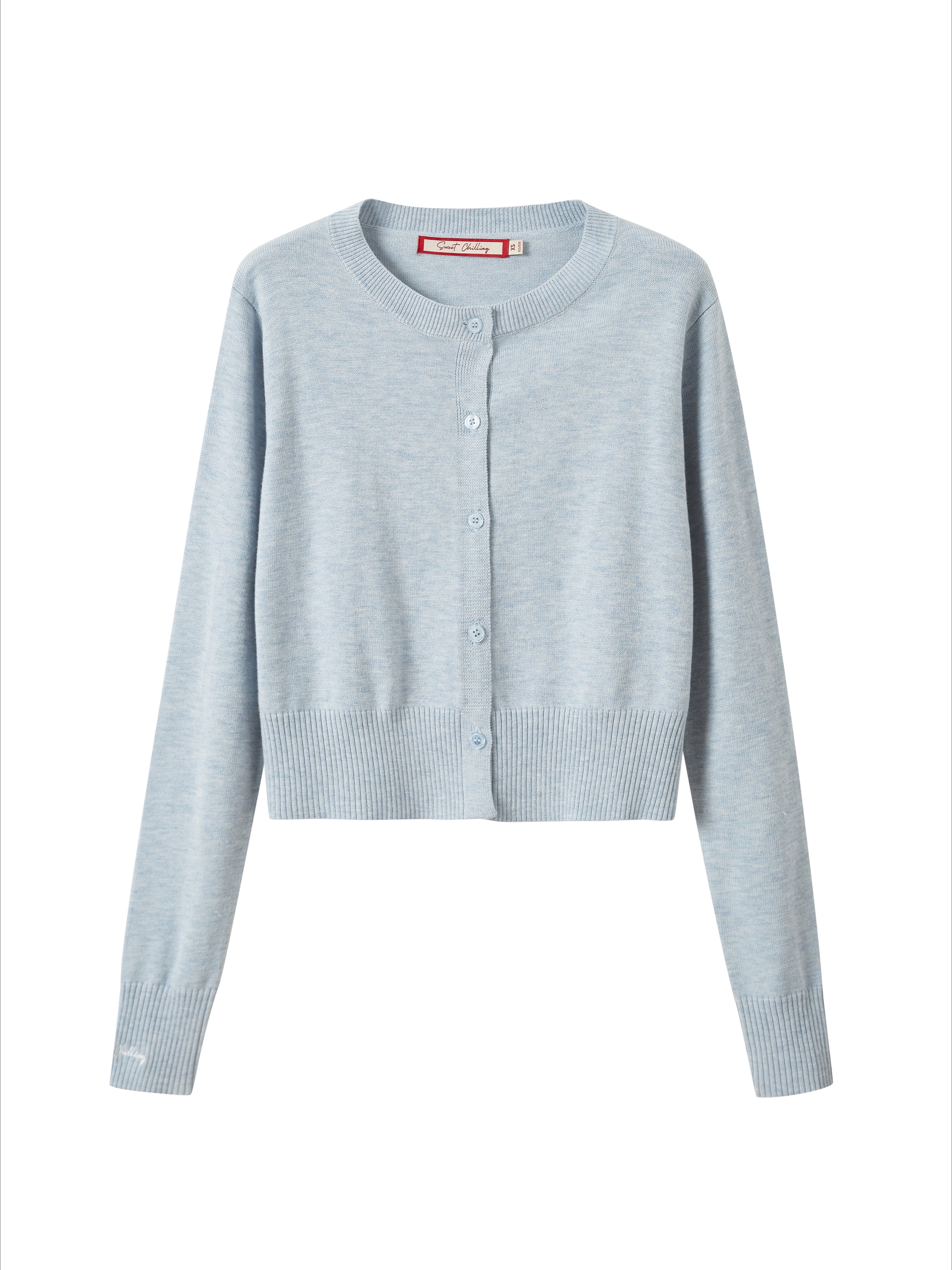 Gray &amp; Blue Spring Knit Cardigan