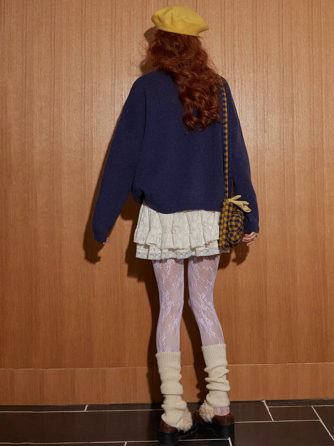 Cat Jacquard Embroidered Knit Sweater