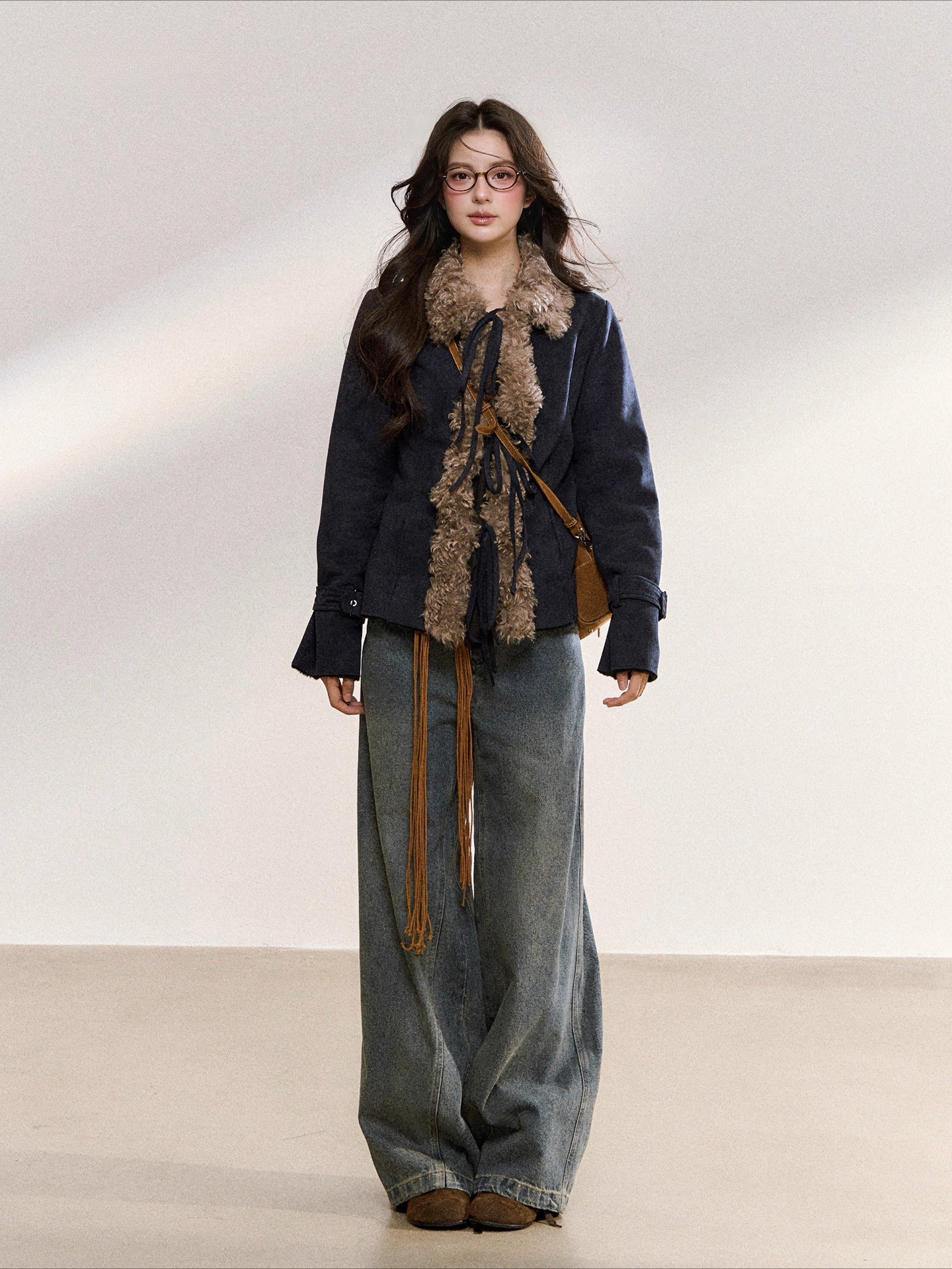 Washed Loose Straight-Leg Jeans