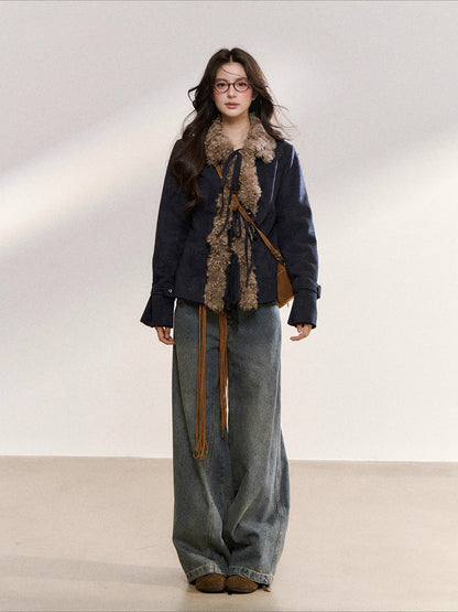 Washed Loose Straight-Leg Jeans