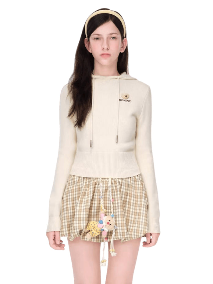 Fitted Cropped Knit Sweater