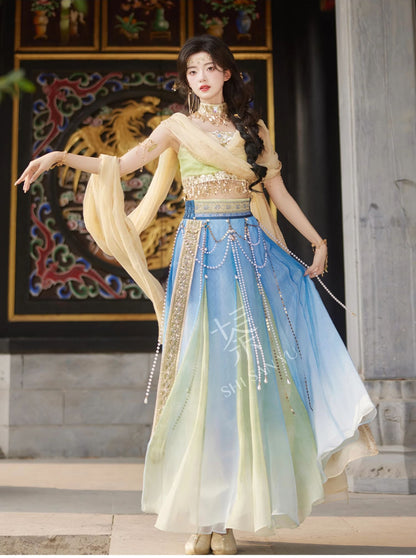 &quot;碧落沙洲&quot; Modern-style Hanfu Set