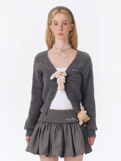 Hug Doll Fitted Knit Cardigan
