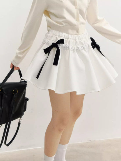 Velvet Bow Water-Repellent Puff Skirt