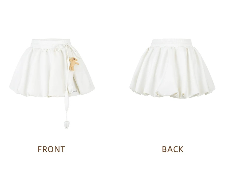 Mini Bear Tulip Tie-Waist Skirt