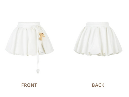 Mini Bear Tulip Tie-Waist Skirt