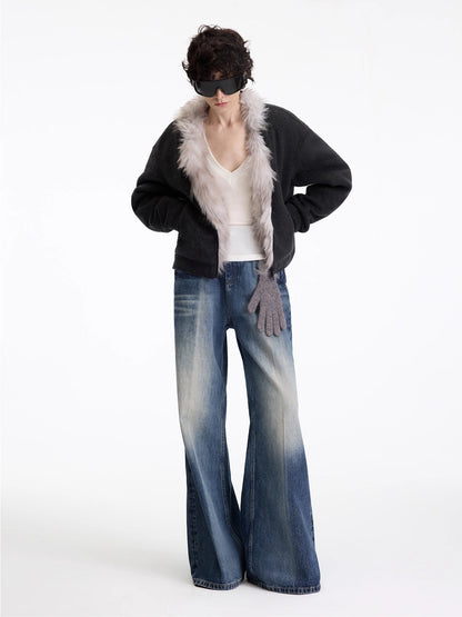 Wool-Blend Quilted Plush Jacket