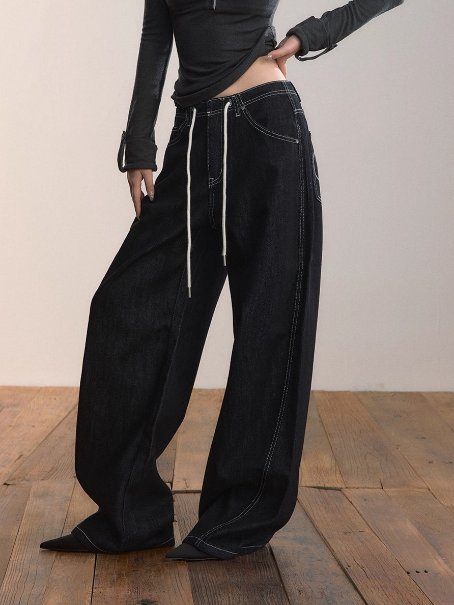 Denim Essence Relaxed Drawstring Pants