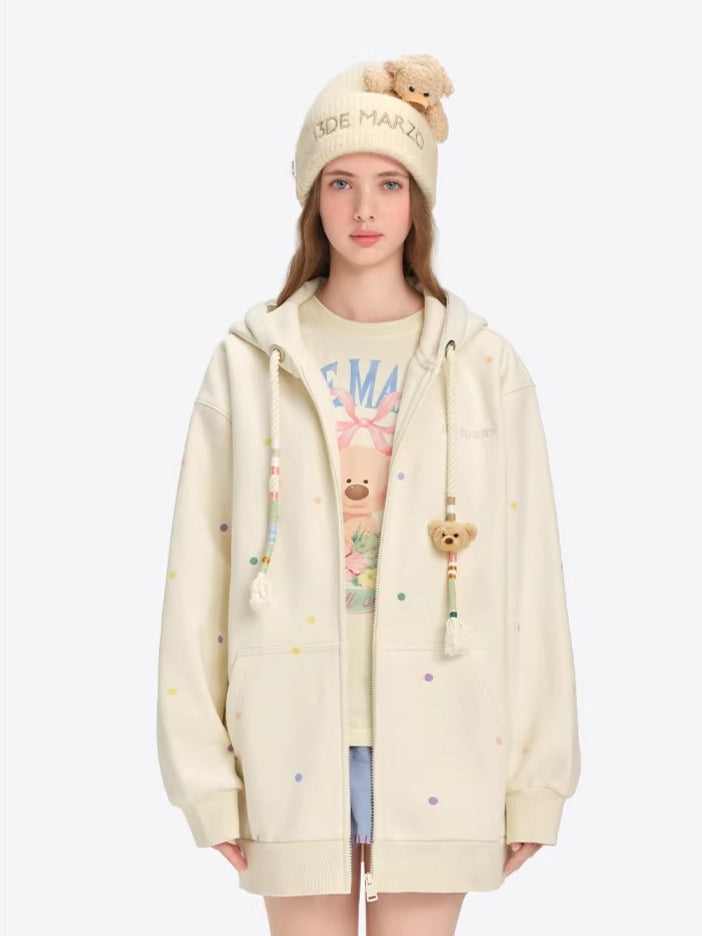 Fleece-Lined Hooded Zip-Up Sweatshirt