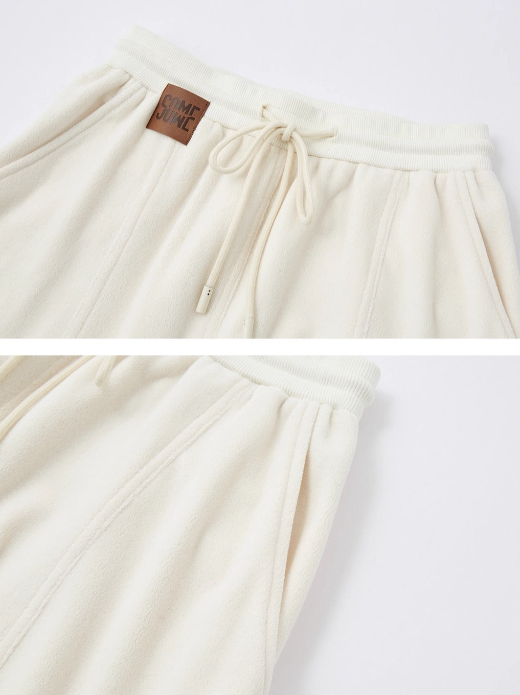 Fleece Curved-Leg Relaxed Pants