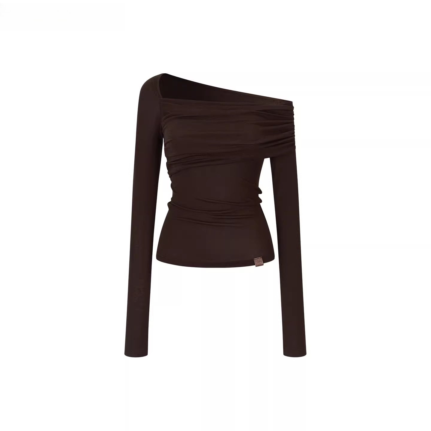 Long Sleeve Lyocell Blend Fitted T-Shirt