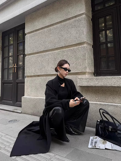 Textured Faux Leather Flared Pants