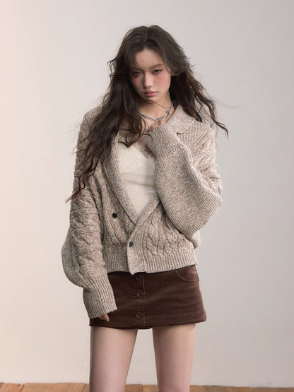 Corduroy Multi-Waistband Mini Skirt