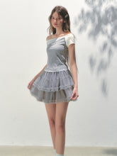 Off-shoulder Fake Three-piece Asymmetric Shoulder T - shirt - CHINASQUAD