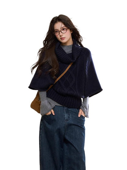 Two-Tone Layered Knit Sweater - CHINASQUAD