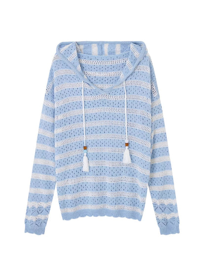 Nautical Loose Hollow Hoodie
