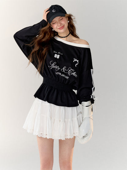 American Sporty Bow Tie Long Sleeve T-shirt