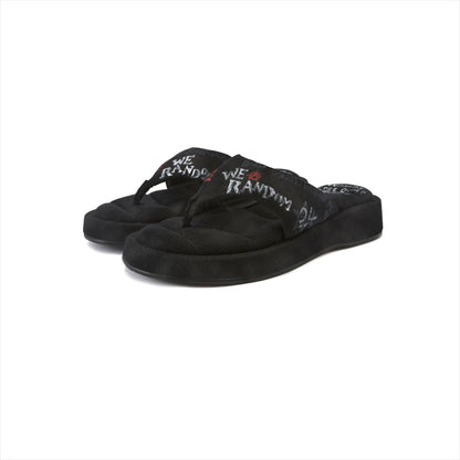 Grunge Hand-Painted Canvas Slippers
