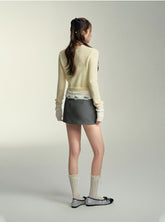 Light Yellow Lace Knit Cardigan - CHINASQUAD