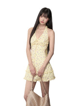 Ruffled Halter Strapless Dress - CHINASQUAD