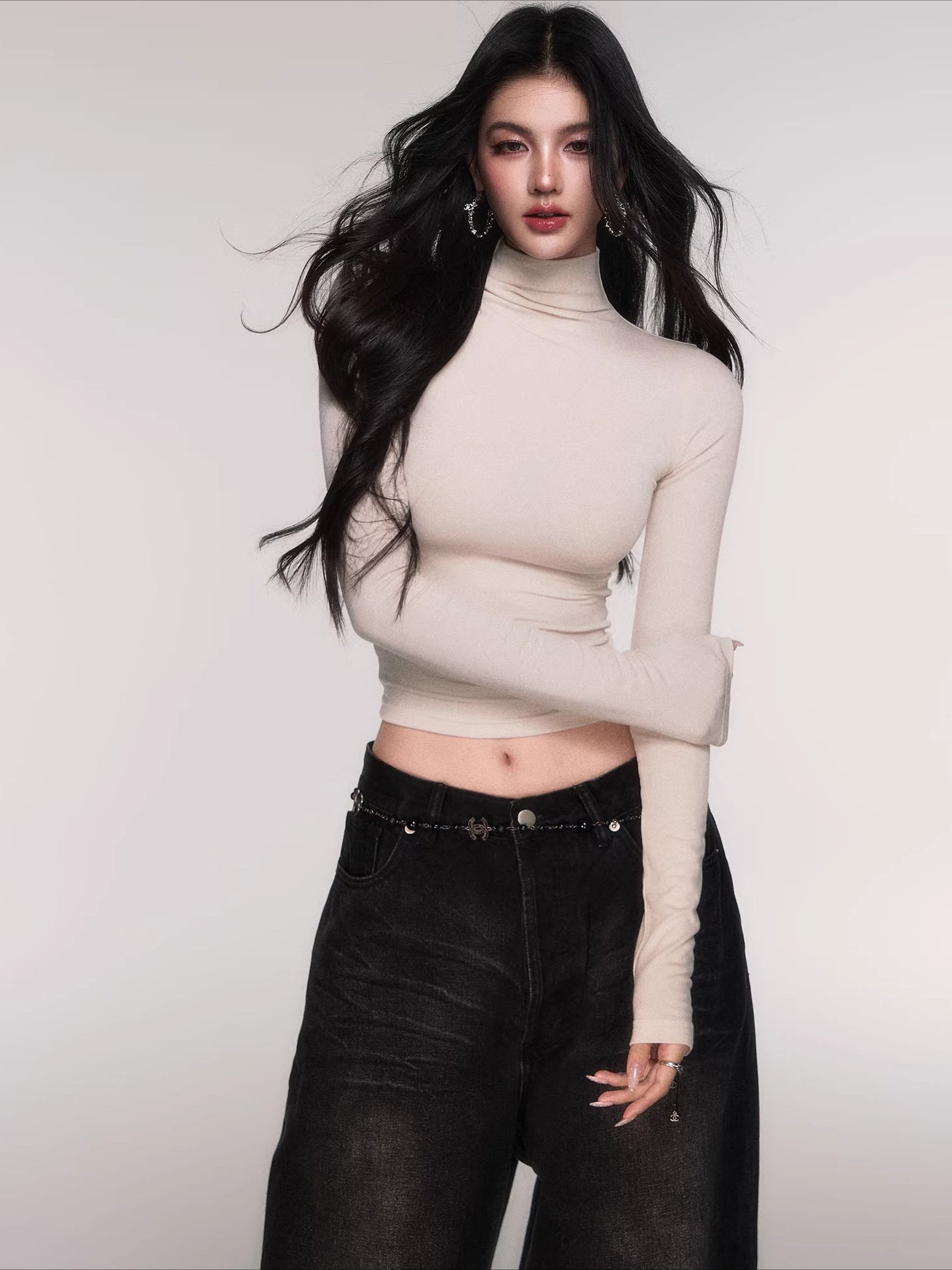 High-Stretch Mock-Neck Slim-Fit Base Layer