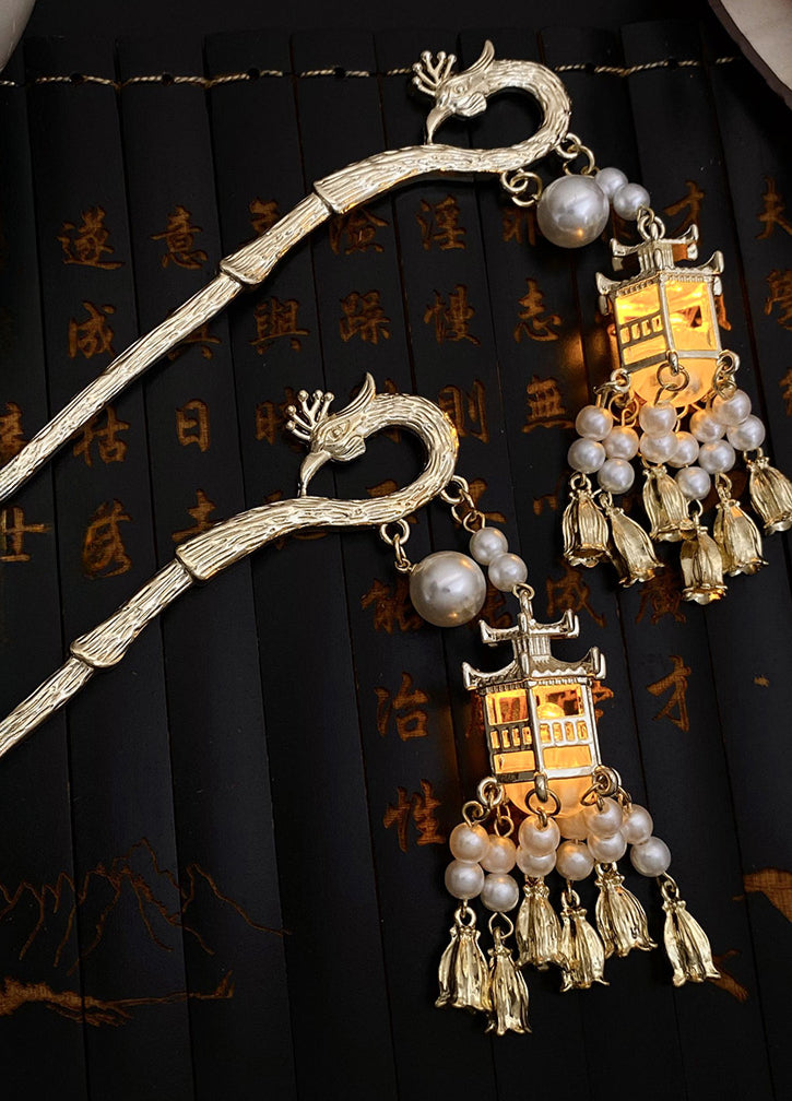 Tassel Glowing Lantern Hanfu Hairpin