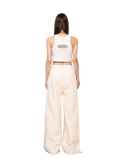 Compass Striped Wide-Leg Track Pants