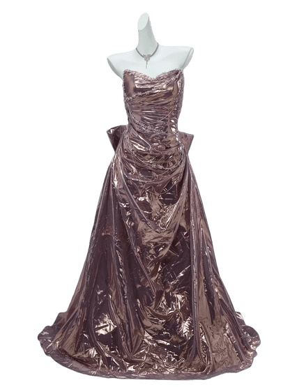 Iridescent Candy-Film Sculpted Couture Gown