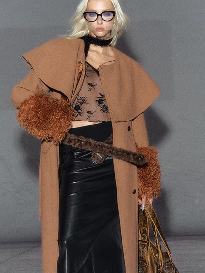 Retro Faux-Fur Waist Belt