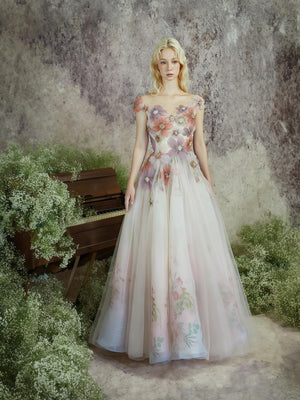 Peninsula Rose Embellished Ball Gown