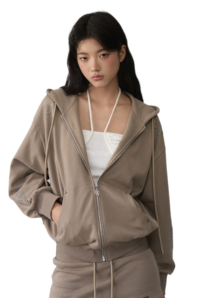 Rivet Loose Zip-up Hoodie - CHINASQUAD