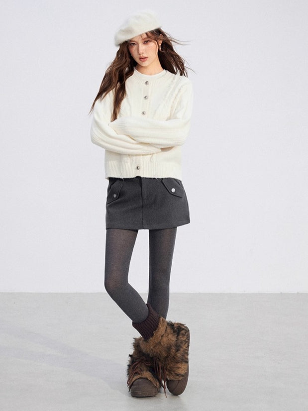 Soft Plush Cable-Knit Sweater