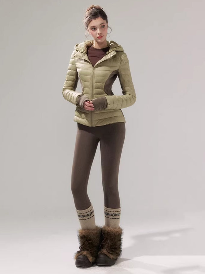 Lightweight 90% Down Quilted Stand-Collar Coat