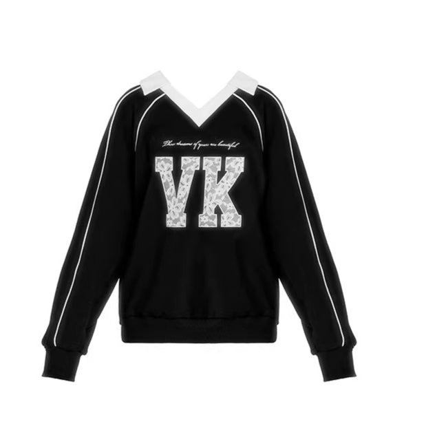 Retro Fleece-Lined Oversized Sweatshirt