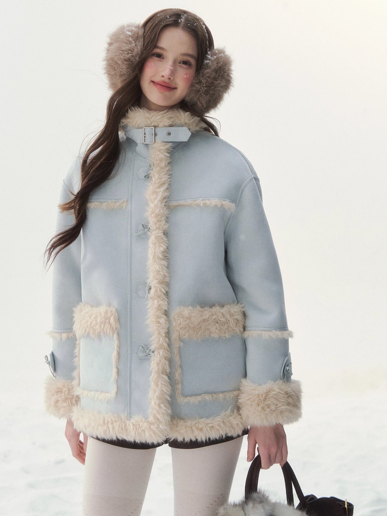 Reversible Faux Shearling Winter Jacket