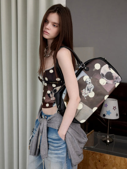 Classic Cat &amp; Dog Boston Handbag - CHINASQUAD