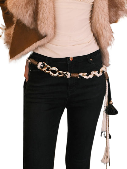 Bohemian Handcrafted Metal Chain Fringe Belt