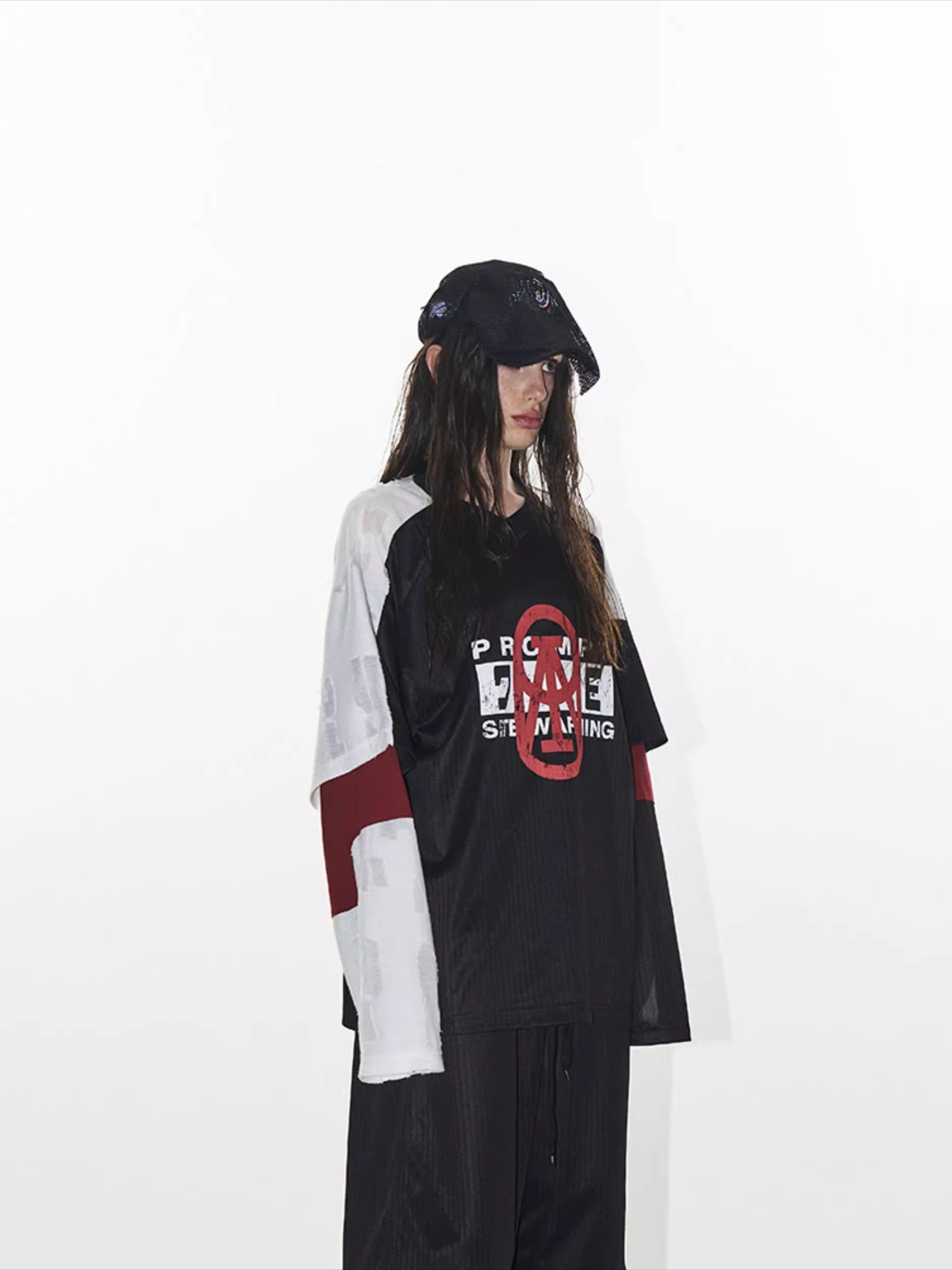 EXITMODE Textured Layered Sports Jersey Tee