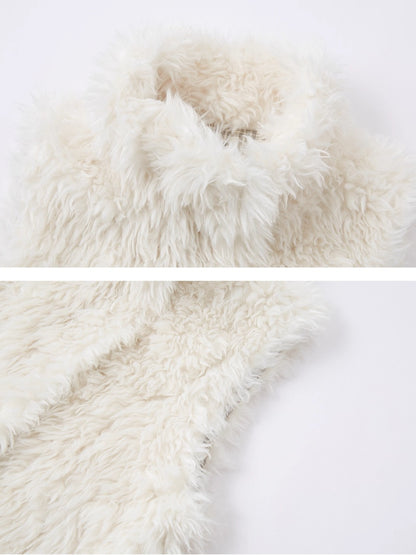 Plaid Patchwork Sherpa Reversible Vest