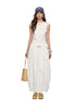 Sleeveless Tie-Waist A-Line Sundress - CHINASQUAD