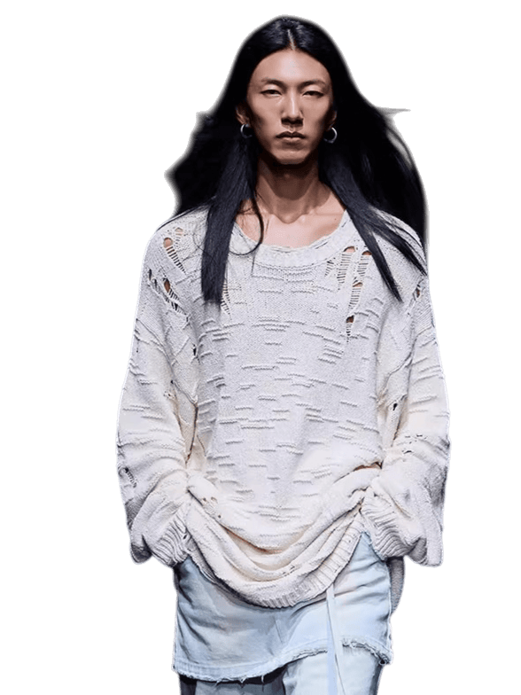 Texture Relaxed-Fit Yarn Knit Sweater