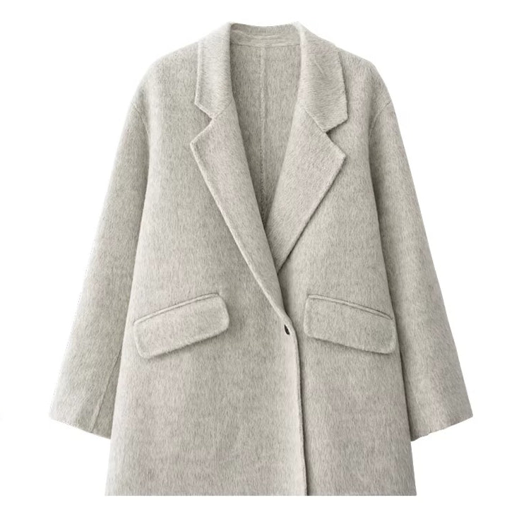 Relaxed-Fit Mid-Length Wool Blazer