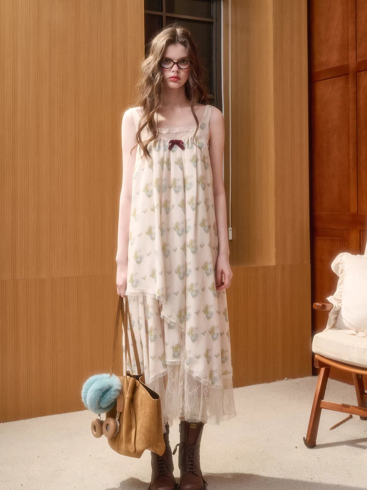 Chiffon Asymmetric Slip Dress