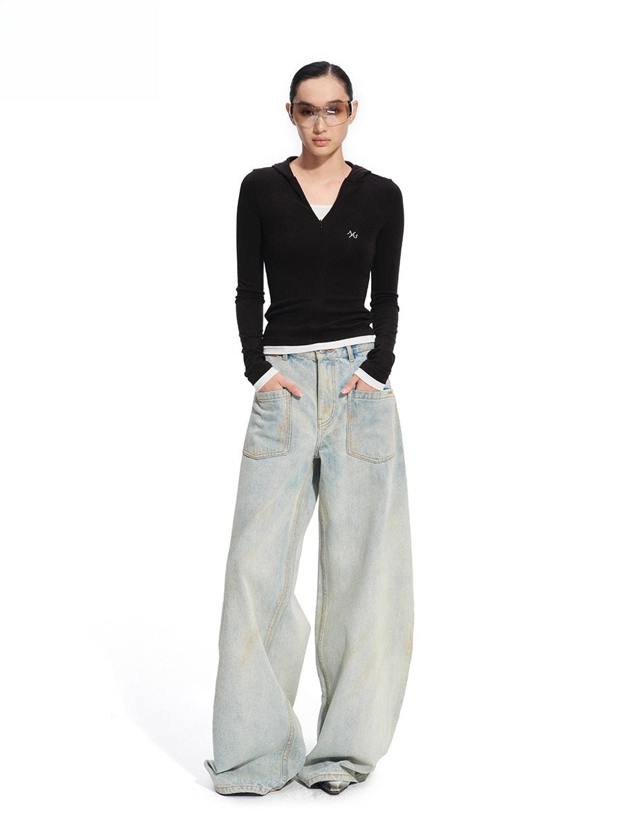Tencel Wool Layered Long-Sleeve Tee