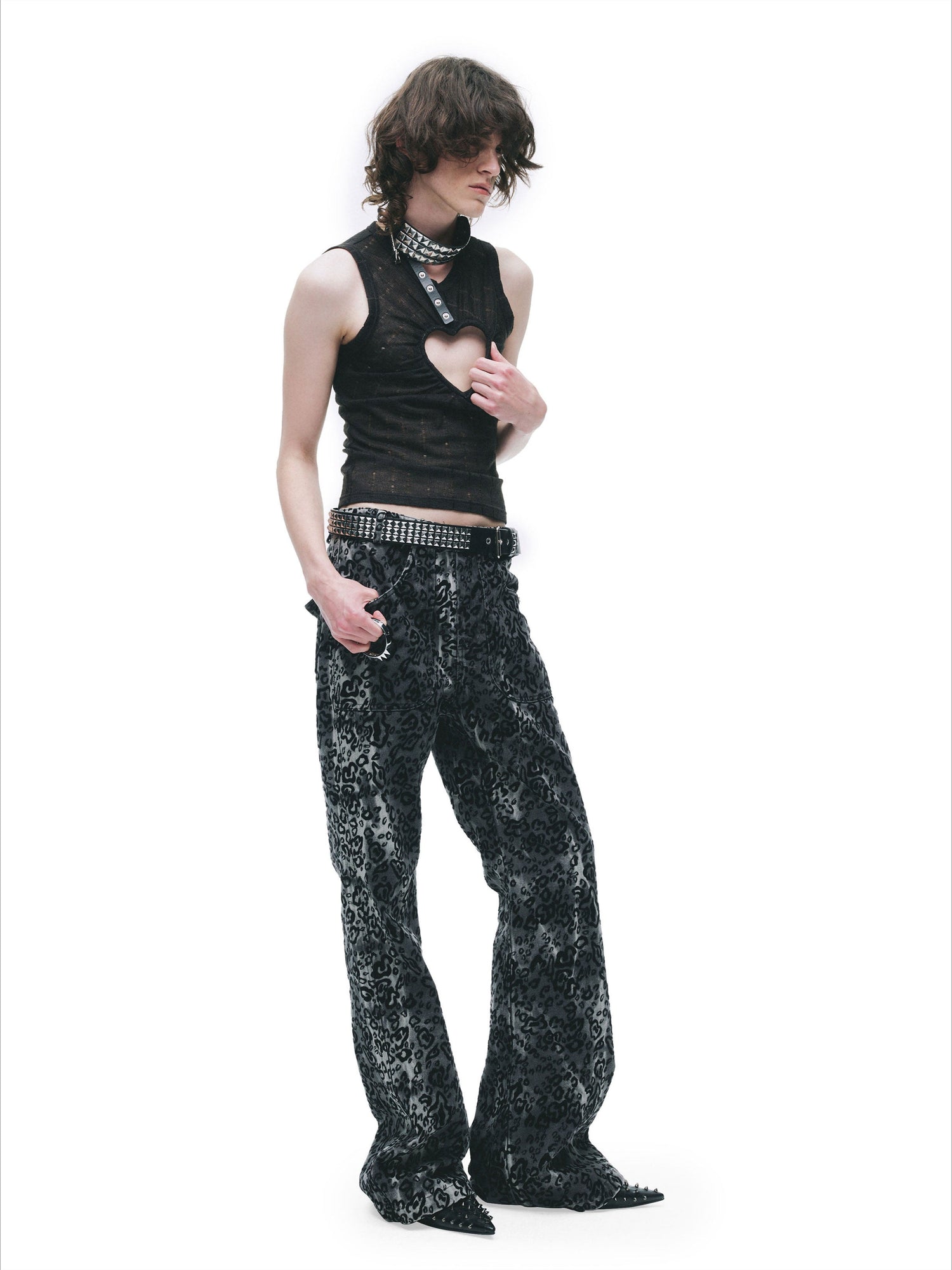 Deconstructed Cut-Out Punk Tank Top