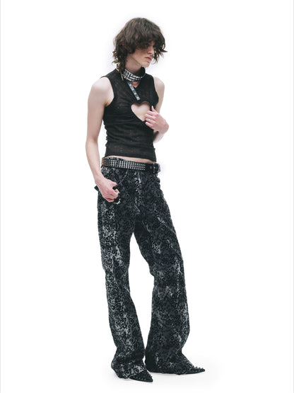 Deconstructed Cut-Out Punk Tank Top