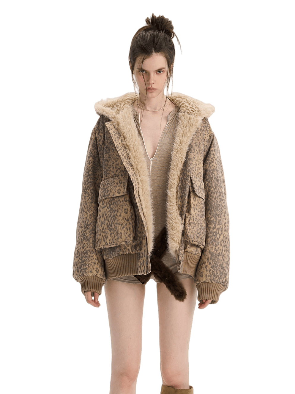 Eco Faux-Fur Hooded Jacket